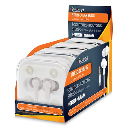 Stereo Earbuds In Plastic Case - Assorted Colors